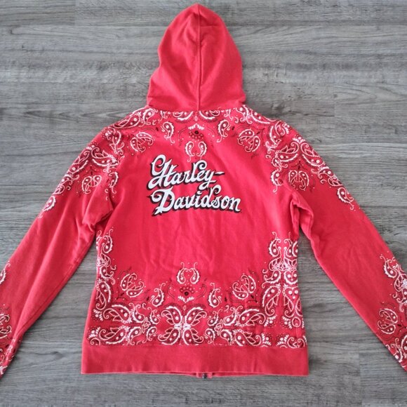 Womens Harley Davidson Full Zip Hoodie - Women's Large - L - Picture 3 of 3